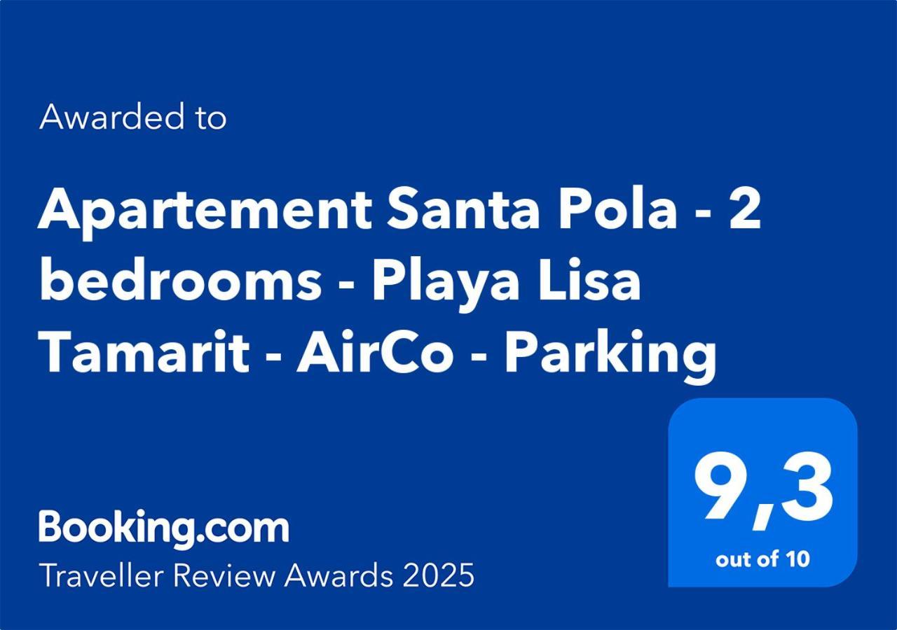 Apartement Santa Pola - 2 Bedrooms - Playa Lisa Tamarit - Airco - Parking ภายนอก รูปภาพ